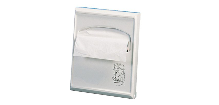 Dispenser per carta copriwater Mini - 23x5,5x29,5 cm - bianco - Mar Plast