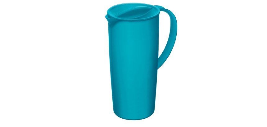 Caraffa con coperchio - 16 x 10,5 x 22,5 cm - PPL - 1,2 L - blu - Rotho