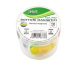 Bottoni magnetici tondi - diametro 4 cm - colori assortiti - Lebez - barattolo da 10 pezzi