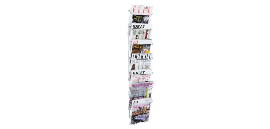 Espositore da parete - metallo - 7 tasche A4 - Alba
