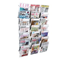 Espositore da parete - metallo - 21 tasche A4 - Alba