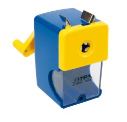 Temperamatite a manovella con contenitore - 1 foro - Lyra