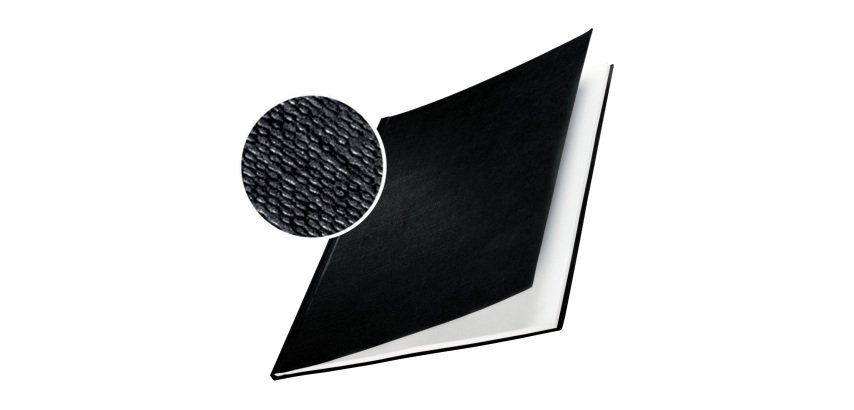 Copertine Impressbind - rigide - 24,5 mm - finitura lino - nero - Leitz - scatola 10 pezzi