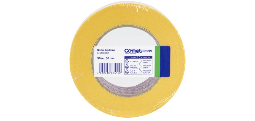 Nastro biadesivo - 50 mm x 50 m - PP - trasparente - Comet