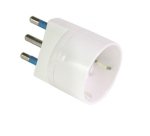 Adattatore semplice con spina 2P+T 16A - presa Schuko 16A - MKC