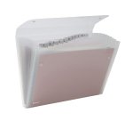 Portadocumenti a soffietto Ice - 13 tasche - 22 x 30 cm - PP - trasparente - Rexel