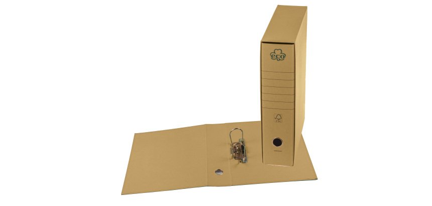 Registratore Eco New - dorso 8 cm - protocollo 23 x 33 cm - camoscio - Brefiocart
