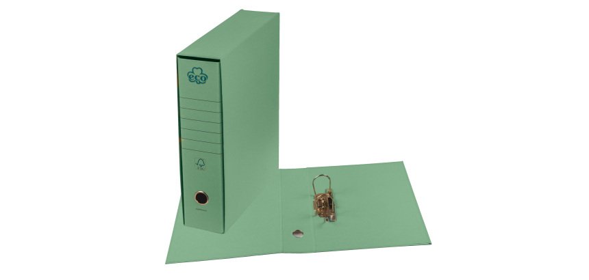 Registratore Eco New - dorso 8 cm - protocollo 23 x 33 cm - verde - Brefiocart