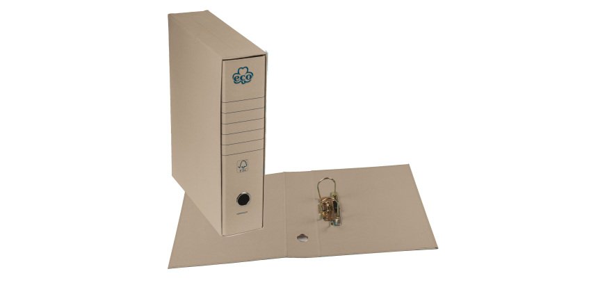 Registratore Eco New - dorso 8 cm - protocollo 23 x 33 cm - grigio - Brefiocart