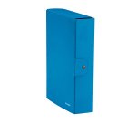 Scatola progetto WOW - dorso 8 cm - blu metallizzato - Leitz