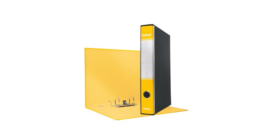 Registratore Oxford G84 - dorso 5 cm - protocollo 23 x 33 cm - giallo - Esselte