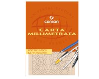 Blocco carta opaca millimetrata - 230x330mm - 10 fogli - 80gr - Canson