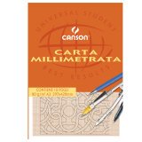 Blocco carta opaca millimetrata - 297x420mm - 10 fogli - 80gr - Canson