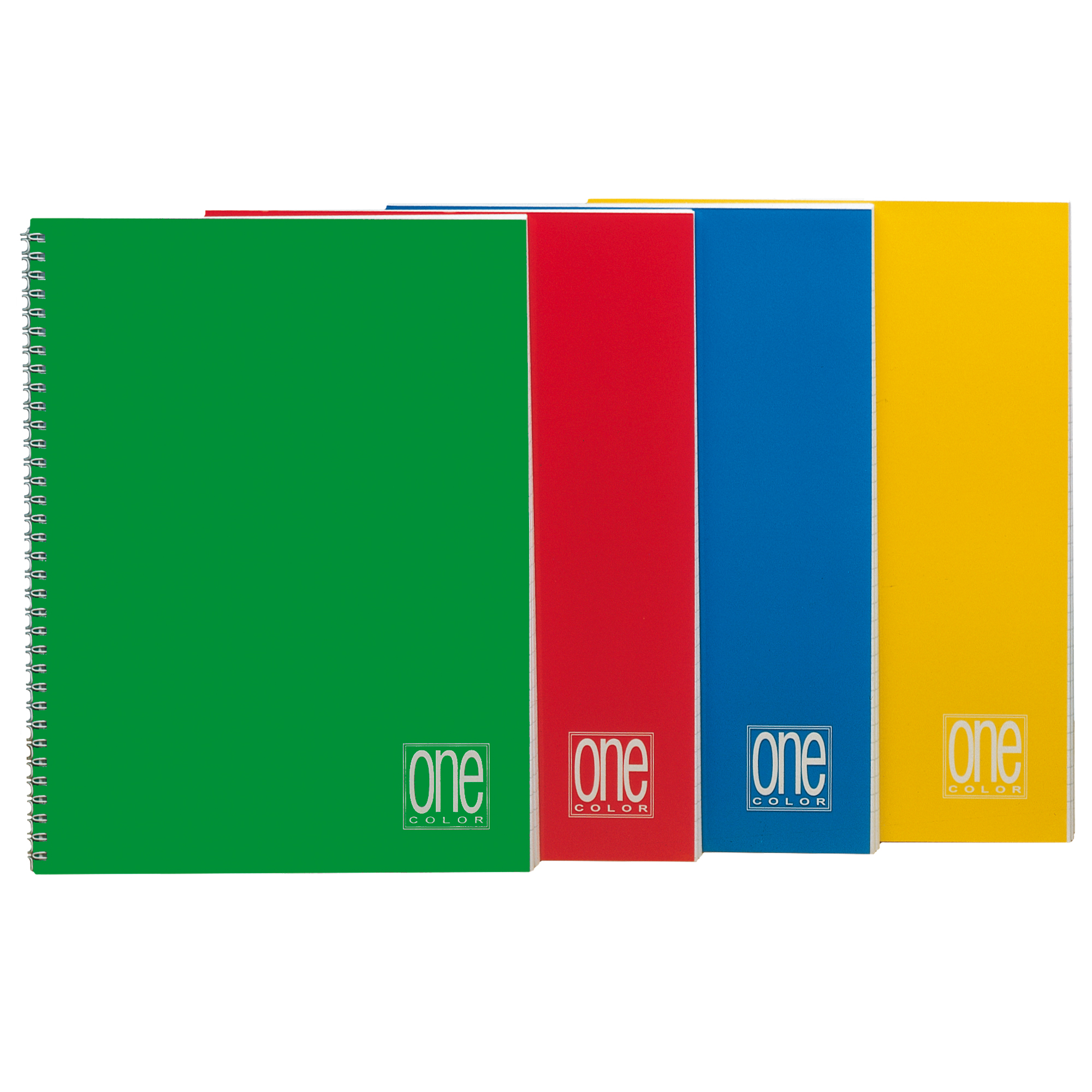 Maxiquaderno One Color - A4 - s/fori - 60 fogli - 80 gr - 1 rigo - spiralato  - Blasetti su