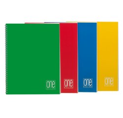 Maxiquaderno One Color - A4 - s/fori - 60 fogli - 80 gr - quadretto 5 mm - spiralato - Blasetti