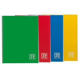 Quaderno One Color - A5 - s/fori - quadretto 5 mm - 60 fogli - 80 gr - spiralato - Blasetti