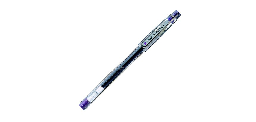 Penna a sfera con cappuccio gel G Tec C4 - punta 0,4mm - viola  - Pilot