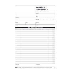 Blocco copia commissione - 50 fogli 2 copie autoricalcanti - 23 x 15cm - Edipro