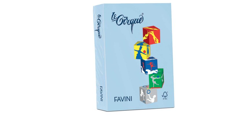 Carta Le cirque - A3 - 80 gr - azzurro pastello 106 - Favini - conf. 500 fogli