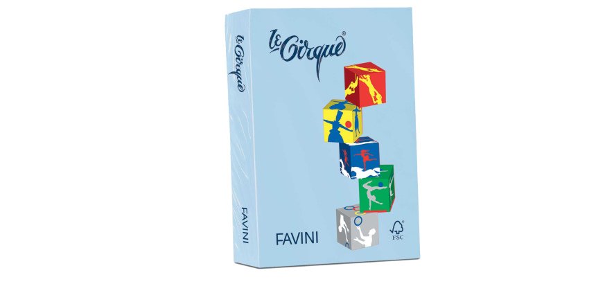 Carta Le cirque - A3 - 80 gr - azzurro pastello 106 - Favini - conf. 500 fogli