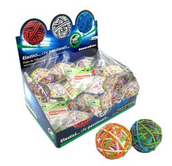 Rubberball - diametro 5 cm - colori assortiti - Lebez - display da 15 sfere di elastici