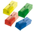 Temperamatite con contenitore - 1 foro - Faber-Castell - conf. 25 pezzi