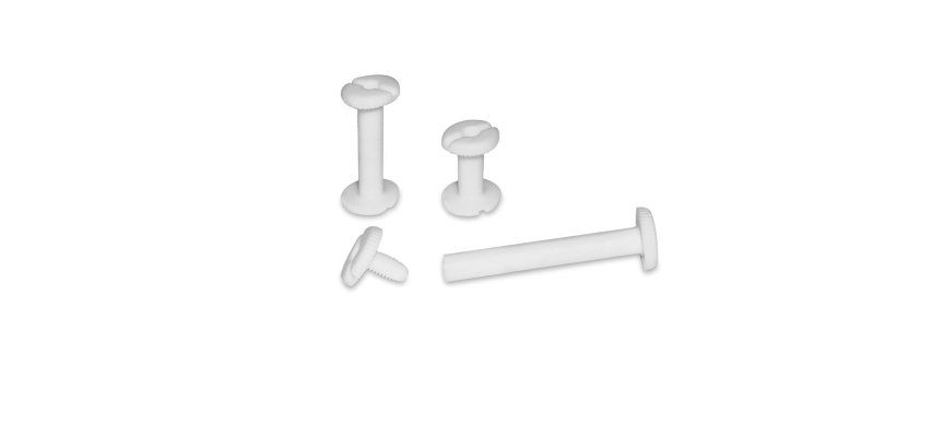Viti sepolte - plastica - 20 mm - bianco - CWR - conf. 20 pezzi