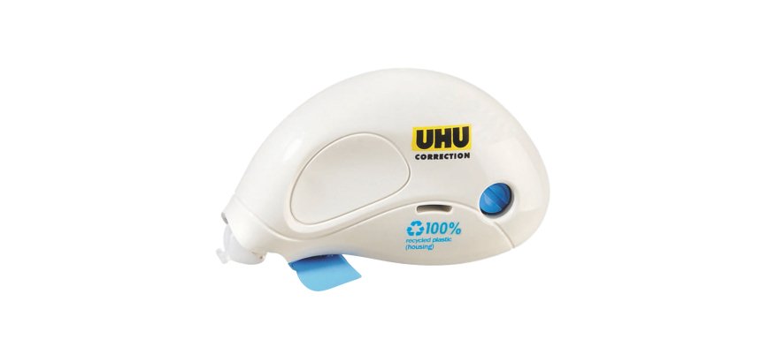 Correttore a nastro Compact Correction - 5 mm x 10 mt - plastica riciclata - Uhu