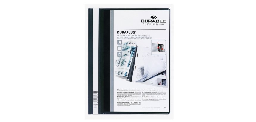 Cartellina ad aghi Duraplus - A4 - PP - nero - Durable
