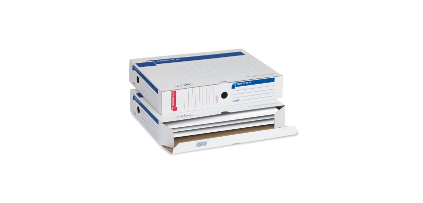 Scatola archivio Memory XL A3 - 30 x 42 cm - dorso 8 cm - bianco - Sei Rota