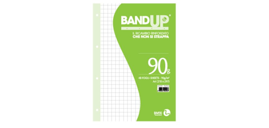 Ricambi BandUp forati rinforzati - A4 -  10mm - 90gr - BM - conf. 40 pezzi