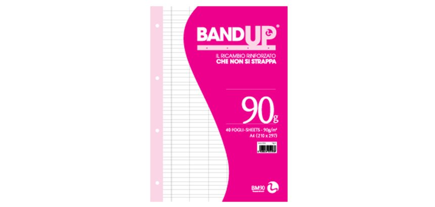 Ricambi BandUp forati rinforzati - A4 - rigo di 1a - 90gr - BM - conf. 40 pezzi
