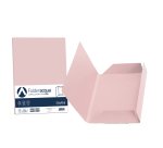Cartellina 3 lembi Acqua - 200 gr - A4 - cartoncino bristol - rosa - Favini - conf. 25 pezzi