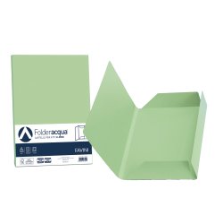 Cartelline 3 lembi Acqua - 200 gr - 24,5x34,5 cm - verde chiaro - Favini - conf. 25 pezzi