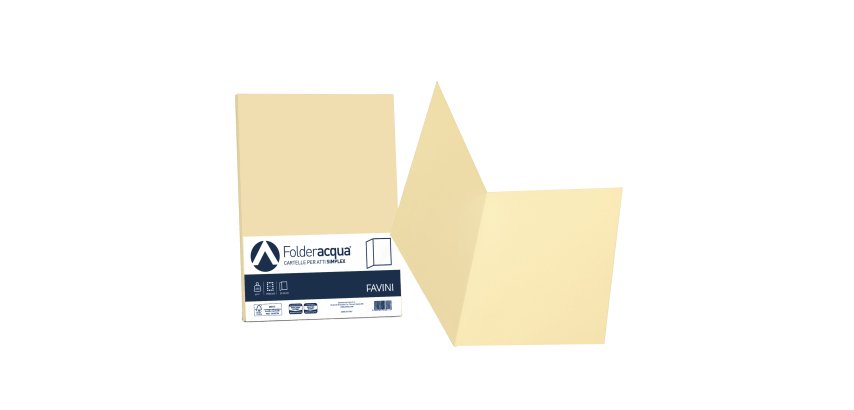 Cartellina semplice Acqua - 200 gr - A4 - camoscio - cartoncino bristol - Favini - conf. 50 pezzi