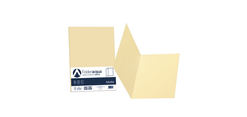 Cartellina semplice Acqua - 200 gr - A4 - camoscio - cartoncino bristol - Favini - conf. 50 pezzi