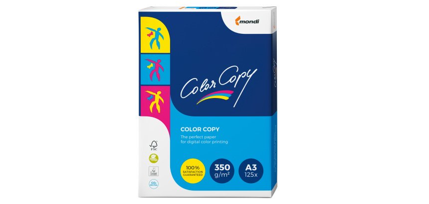 Carta Color Copy - A3 - 350 gr - bianco - Mondi - conf. 125 fogli