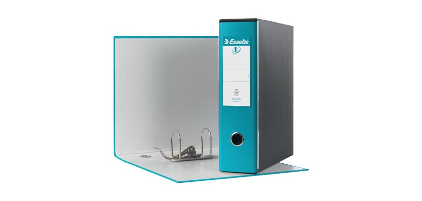 Registratore Eurofile G53 - dorso 8 cm - commerciale 23 x 30 cm - turchese - Esselte