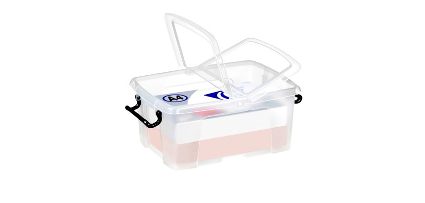 Contenitore multiuso Strata con coperchio - 38,5x29,5x17,5 cm - 12 L - PPL - trasparente - Cep
