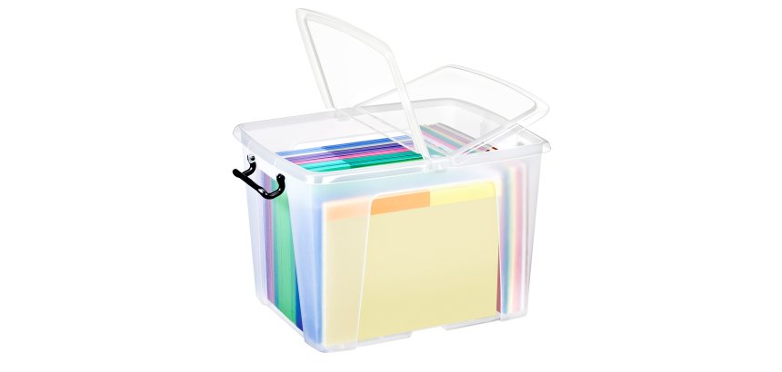 Contenitore multiuso Strata con coperchio - 47,5x39,5x31,5 cm - 40 L - PPL - trasparente - Cep
