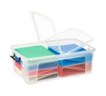 Contenitore multiuso Stata con coperchio - 67,5x44,5x23 cm - 50 L - PPL - trasparente - Cep