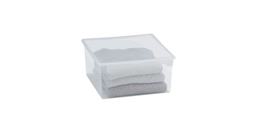 Contenitore multiuso Light Box L - 37,8x39,6x18,5 cm - 23 L - plastica - trasparente - Terry