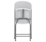 Sedia pieghevole - 43x43x83 cm - polietilene/acciaio verniciato - bianco - Serena Group
