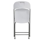 Sedia pieghevole - 43x43x83 cm - polietilene/acciaio verniciato - bianco - Serena Group
