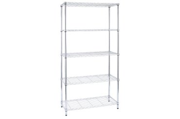 Libreria Archimede Light - 5 ripiani - acciaio cromato - 36x90x177 cm - Serena Group