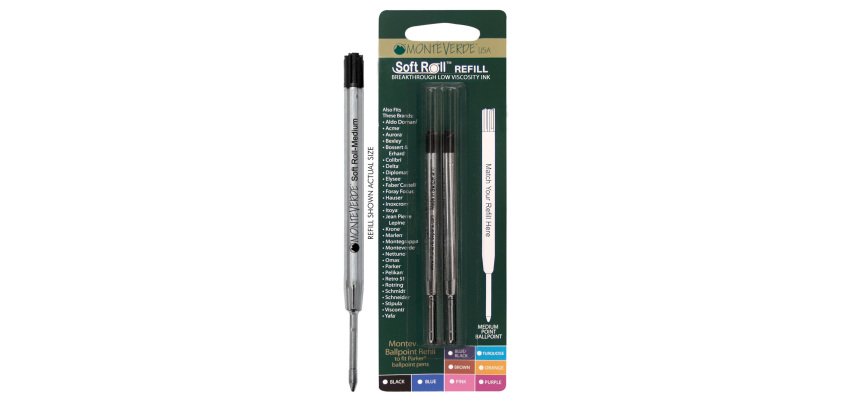 Refill per sfera Parker  - punta media - blu - Monteverde - conf. 2 pezzi