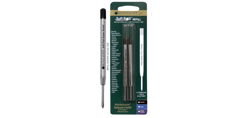 Refill per sfera Parker - punta large - blu  - Monteverde - conf. 2 pezzi