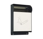 Posacenere murale - da esterno - 23,5 x 33 x 7 cm - grigio scuro - Metalplus