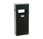 Gettacarte/posacenere da terra - da esterno - 30 x 70 x 15 cm - grigio scuro - Metalplus