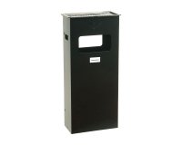 Gettacarte/posacenere da terra - da esterno - 30 x 70 x 15 cm - grigio scuro - Metalplus